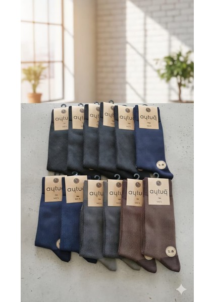 Bambu - Pamuk Erkek Soket Çorabı; Dikişsiz; Kışlık ; 41-45 Numara; Asorti 12'li Kutu fiyatları