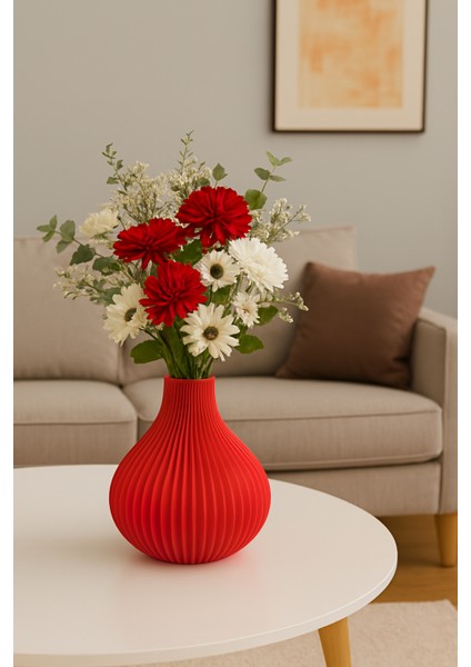 Dekoratif Vazo Sağlıklı Pla ile 3D Yazıcı Özel Üretim | Orta Esnek, Hafif ve Düşmelere Dayanıklı