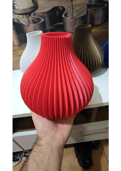 Dekoratif Vazo Sağlıklı Pla ile 3D Yazıcı Özel Üretim | Orta Esnek, Hafif ve Düşmelere Dayanıklı fırsatları