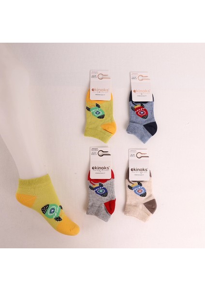 Erkek Bebek Rennes Desen Patik Çorap (3 Adet)