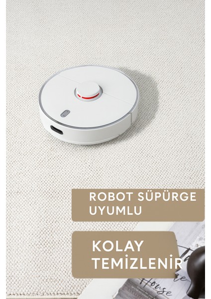 Krem Beyaz Iskandinav Bukleli Yumuşak Modern Minimalist Salon Koridor Mutfak Çocuk Oturma Odası Halısı