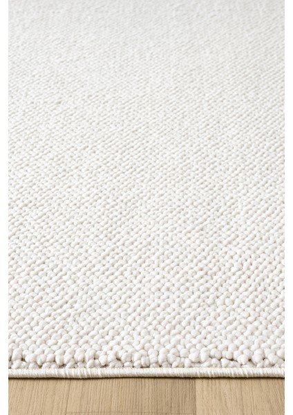 Krem Beyaz Iskandinav Bukleli Yumuşak Modern Minimalist Salon Koridor Mutfak Çocuk Oturma Odası Halısı