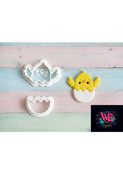 Yumurtadan Çıkan Civciv Kurabiye Kalıbı ve Şeker Hamuru Şekillendiric