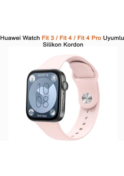 Huawei Watch Fit 3/fit 4/fit 4 Pro Silikon Yumuşak Spor Kordon