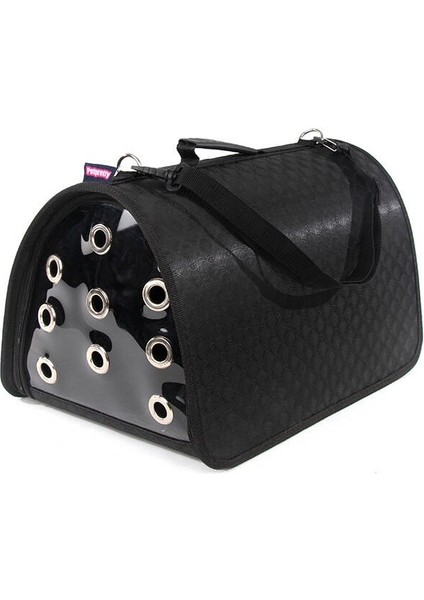 Kedi Köpek Flybag Kapalı Taşıma Çantası Siyah 44X28X28 cm