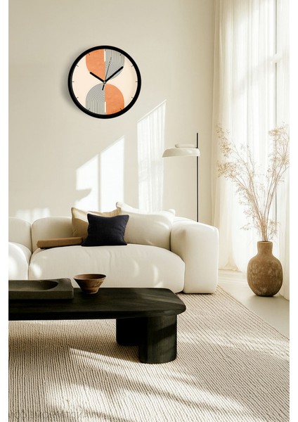 Modern Duvar Saati - 42CM - Önü Camlı Siyah Kasa - Sessiz Mekanizma fiyatları
