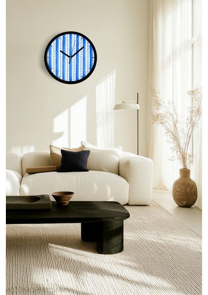 Soyut - Bohem Temalı Modern Duvar Saati - 25CM - Önü Camlı Siyah Kasa - Sessiz Mekanizma fiyatları