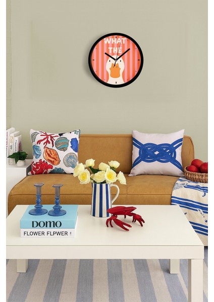 Sevimli Ördek / Kaz Tasarım Çocuk Odası Duvar Saati - 42CM - Önü Camlı Siyah Kasa - Sessiz Mekanizma fiyatları