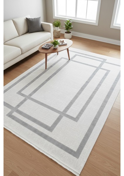 Enti Nita 1206 Gri Hav Toz Vermez Kolay Temizlenen Salon Halısı Yolluk Koridor Halısı