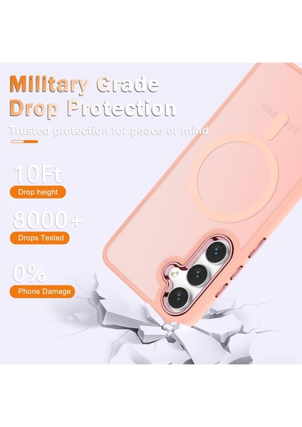 Samsung Galaxy S25 Fe Uyumlu Ekran Koruyuculu Kılıf Magsafe Sarj Destekli Kamera Çıkıntılı Mat Kapak fiyatları