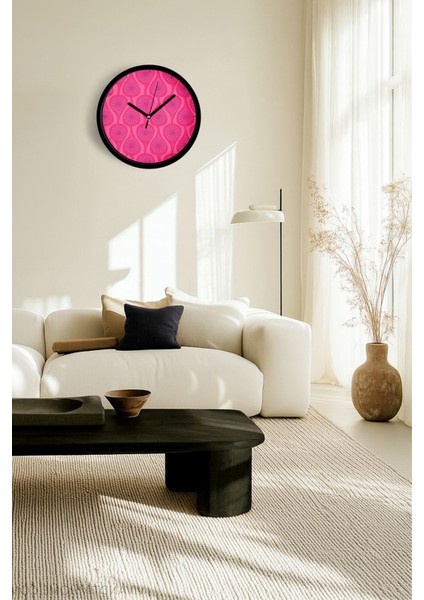 Soyut - Geometrik Temalı Modern Duvar Saati - 42CM - Önü Camlı Siyah Kasa - Sessiz Mekanizma fiyatları