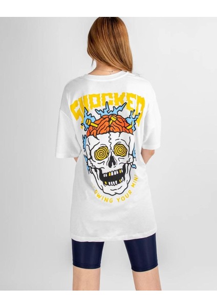 Unısex Model Sırt Baskı Detaylı Rahat Kalıp T-Shırt