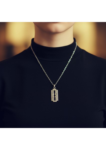 Peaky Blınders Jilet Gümüş Kaplama Düz Zincir Kolye