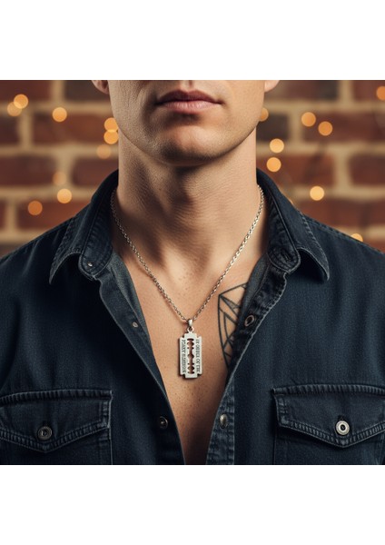 Peaky Blınders Jilet Gümüş Kaplama Düz Zincir Kolye fiyatları