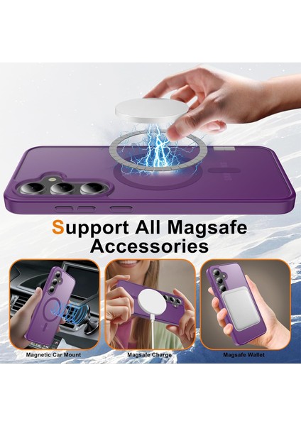 Samsung Galaxy A17 Uyumlu Kamera Lens+Ekran Koruyucu Magsafe Şarj Destekli Iz Tutmaz Mat Kapak fiyatları