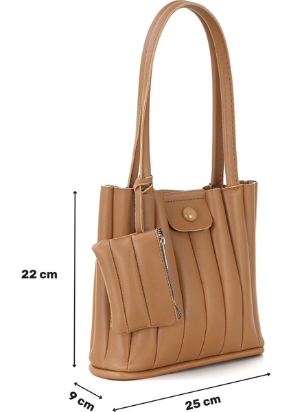 Orijinal Yeni Sezon Özel Tasarım Lüks Yumuşak Deri Mini Cüzdanlı Yavrulu El Kol ve Omuz Çantası fiyatları