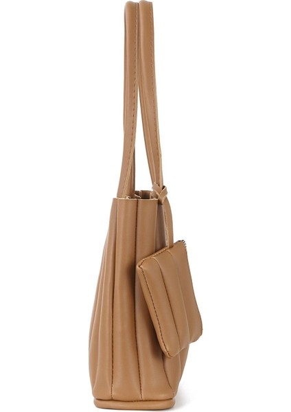 Orijinal Yeni Sezon Özel Tasarım Lüks Yumuşak Deri Mini Cüzdanlı Yavrulu El Kol ve Omuz Çantası fırsatları