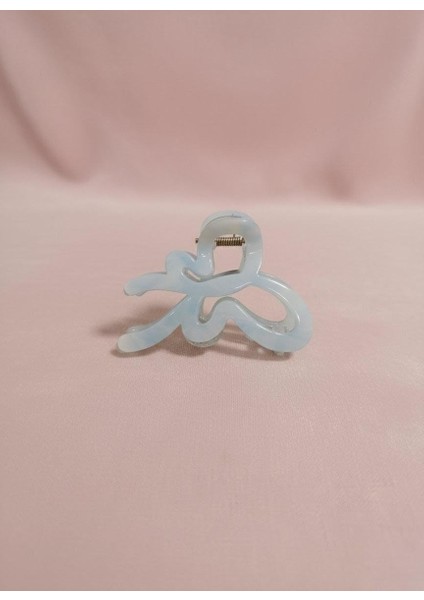 Kadın Kelebek Şekilli Soft Akrilik Mandal Mavi Şeffaf Toka fiyatları