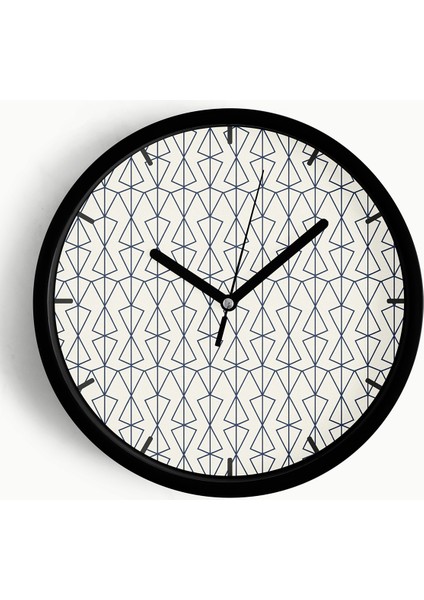 Modern Duvar Saati - 25CM - Önü Camlı Siyah Kasa - Sessiz Mekanizma