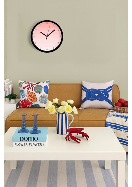 Modern Tasarım Duvar Saati - 25CM - Önü Camlı Siyah Kasa - Sessiz Mekanizma fiyatları