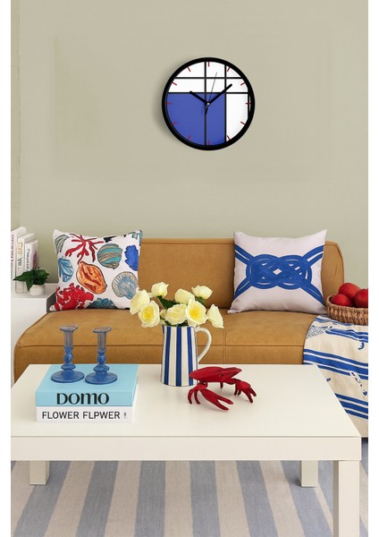 Modern Tasarım Duvar Saati - 42CM - Önü Camlı Siyah Kasa - Sessiz Mekanizma fiyatları