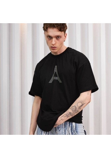 Taşlı Pamuk Kumaş Oversıze Kalıp Unısex Model Premıum Kalite T-Shırt fiyatları