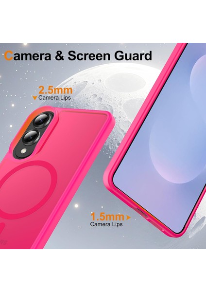 Samsung Galaxy S25 Fe Uyumlu Ekran Koruyuculu Kılıf Magsafe Sarj Destekli Kamera Çıkıntılı Mat Kapak modelleri