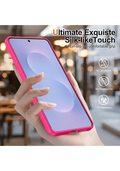 Samsung Galaxy S25 Fe Uyumlu Ekran Koruyuculu Kılıf Magsafe Sarj Destekli Kamera Çıkıntılı Mat Kapak indirimleri