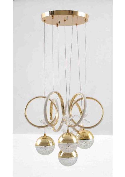 Sarmasik Model 4toplu 3renk Medern Ledli Salon Oturma Odasi Modern Ledli Avize