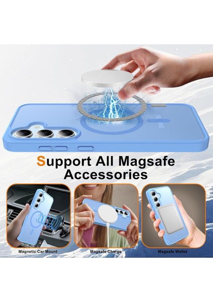 Samsung Galaxy A17 Uyumlu Kamera Lens+Ekran Koruyucu Magsafe Şarj Destekli Iz Tutmaz Mat Kapak fiyatları