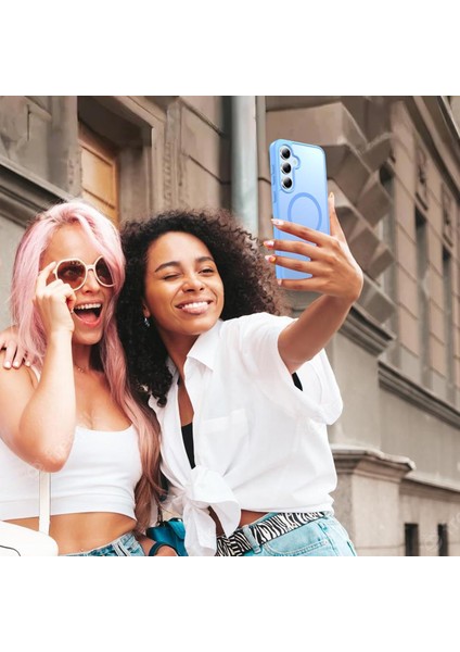 Samsung Galaxy A17 Uyumlu Kamera Lens+Ekran Koruyucu Magsafe Şarj Destekli Iz Tutmaz Mat Kapak
