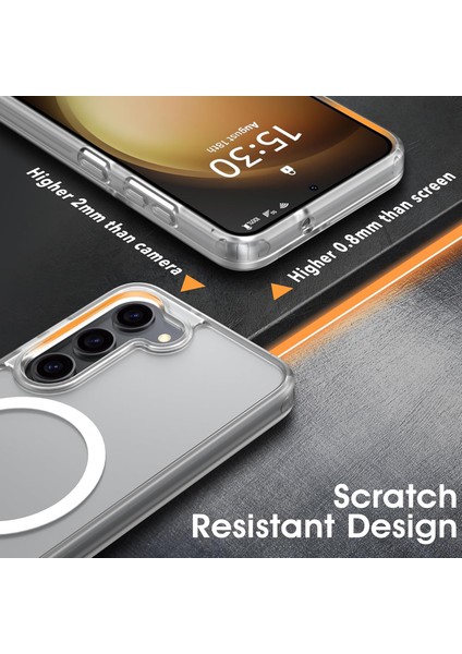 Samsung Galaxy A17 Uyumlu Ekran Koruyuculu Kılıf Magsafe Sarj Destekli Sararmaz Şeffaf Kapak modelleri