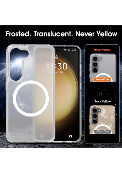 Samsung Galaxy A17 Uyumlu Ekran Koruyuculu Kılıf Magsafe Sarj Destekli Sararmaz Şeffaf Kapak indirimleri