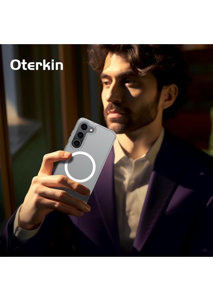 Samsung Galaxy A17 Uyumlu Ekran Koruyuculu Kılıf Magsafe Sarj Destekli Sararmaz Şeffaf Kapak