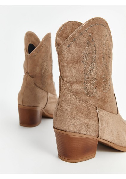 Yeni Sezon Süet Görünümlü Kadın Kovboy Çizme indirimleri