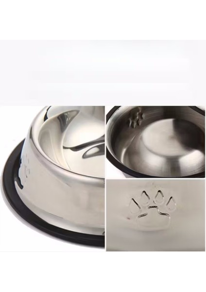 18 cm Kaymaz Tabanlı Kedi Köpek Mama ve Su Kabı – Dayanıklı Hijyenik Metal Mama Kabı fırsatları