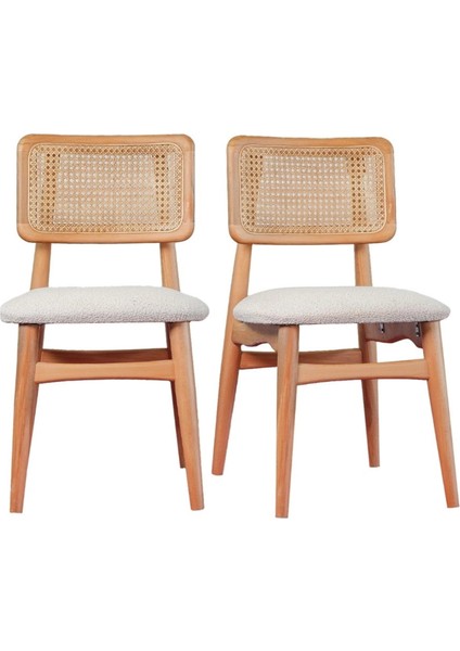 Hazeranl,doğal Hasır Sandalye 2 Adet Montajlı Gönderim