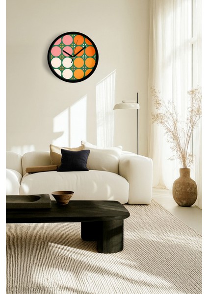 Modern Duvar Saati - 42CM - Önü Camlı Siyah Kasa - Sessiz Mekanizma fiyatları