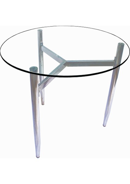 Venedik Cam Masa Yuvarlak (Nikelaj) 70 cm Yuvarlak fiyatları