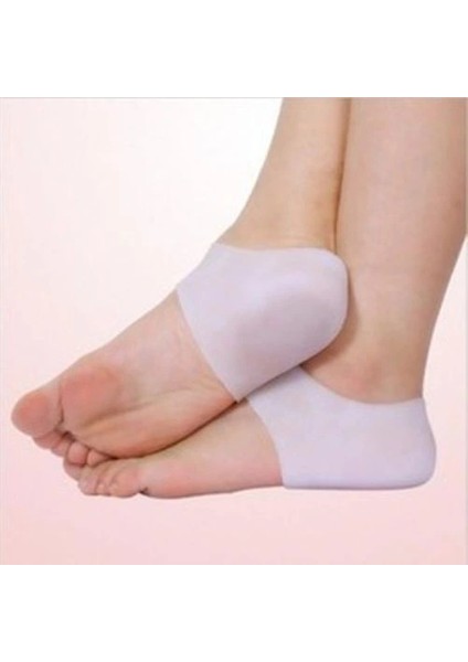 Buğz Silikon Topuk Çorabı Beyaz Renk modelleri