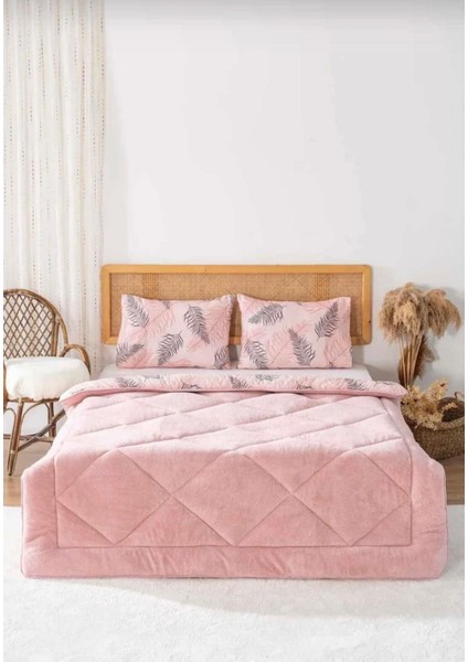 Çift Kişilik Lüx Çift Taraflı Welsoft Pufidik Silikon Yorgan 195x215 + 2 Adet Yastık Kılıfı