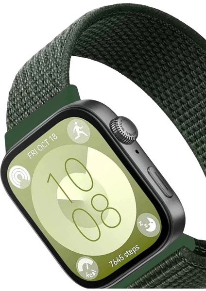 Huawei Fit 4 Hasırlı Cırtcırtlı Kordon - Koyu Yeşil fiyatları