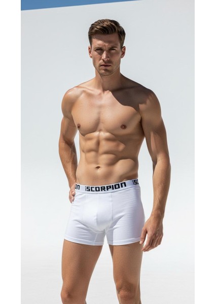 Erkek 6’lı Modal Boxer Seti – Nefes Alabilir Esnek Bel Lastikli Beyaz Erkek Boxer fiyatları