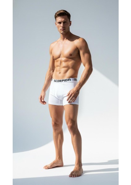 Erkek 6’lı Modal Boxer Seti – Nefes Alabilir Esnek Bel Lastikli Beyaz Erkek Boxer fırsatları