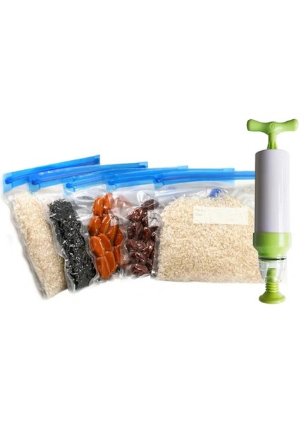 Buğz Manuel Vakumlu Gıda Saklama Poşeti ve Pompa Seti modelleri