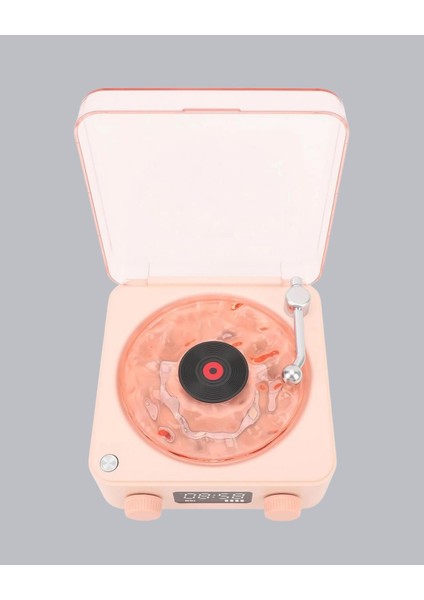 Buğz 3-Ü-1 Gece Işığı Bluetooth Hoparlör ve Dijital Saat Vintage Plak Çalar Tasarımlı fiyatları