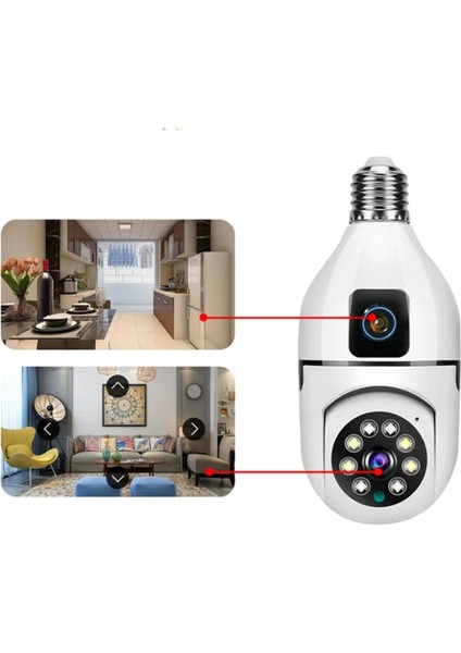 Buğz Çift Lensli Duy Girişli Kablosuz Ampul Kamera fırsatları
