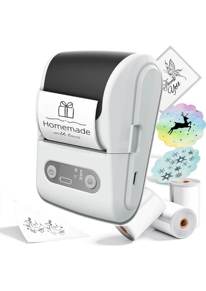 Buğz Beyaz Kablosuz Portatif Etiket Yazıcısı fiyatları