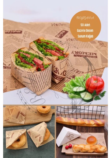 Buğz Vintage Gazete Desenli Sunum Kağıdı 50 Adet fiyatları