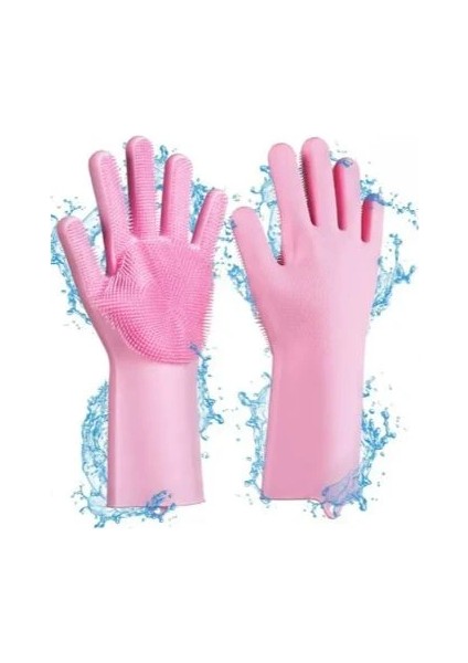 Buğz Sihirli Isıya Dayanıklı Silikon Çok Amaçlı Bulaşık Eldiven Fırçası Magic Gloves